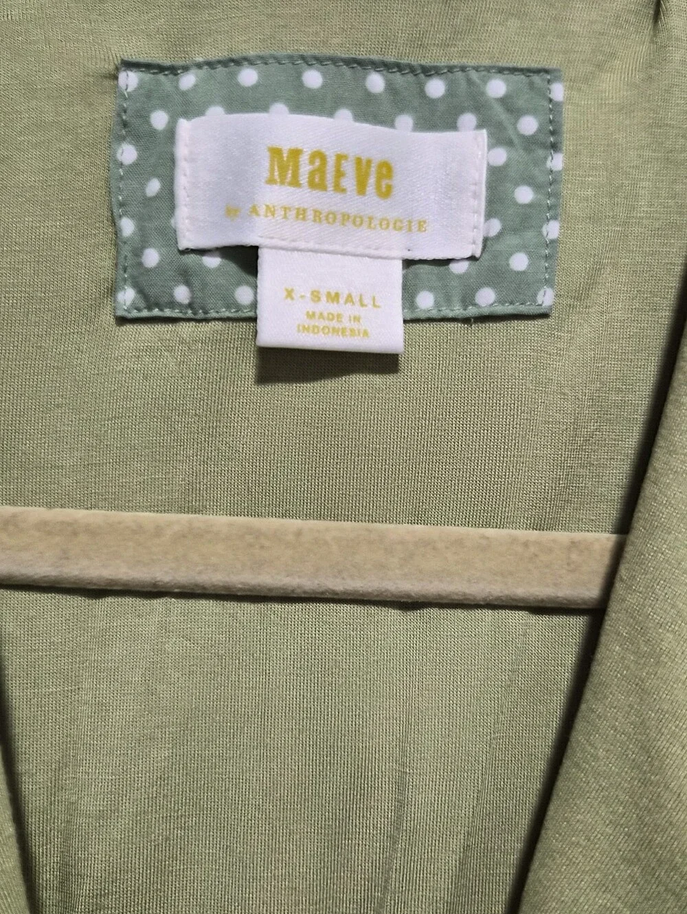 Maeve Anthropologie Scalloped Buttondown Green Mini Dress Size XS - Picture 5 of 14